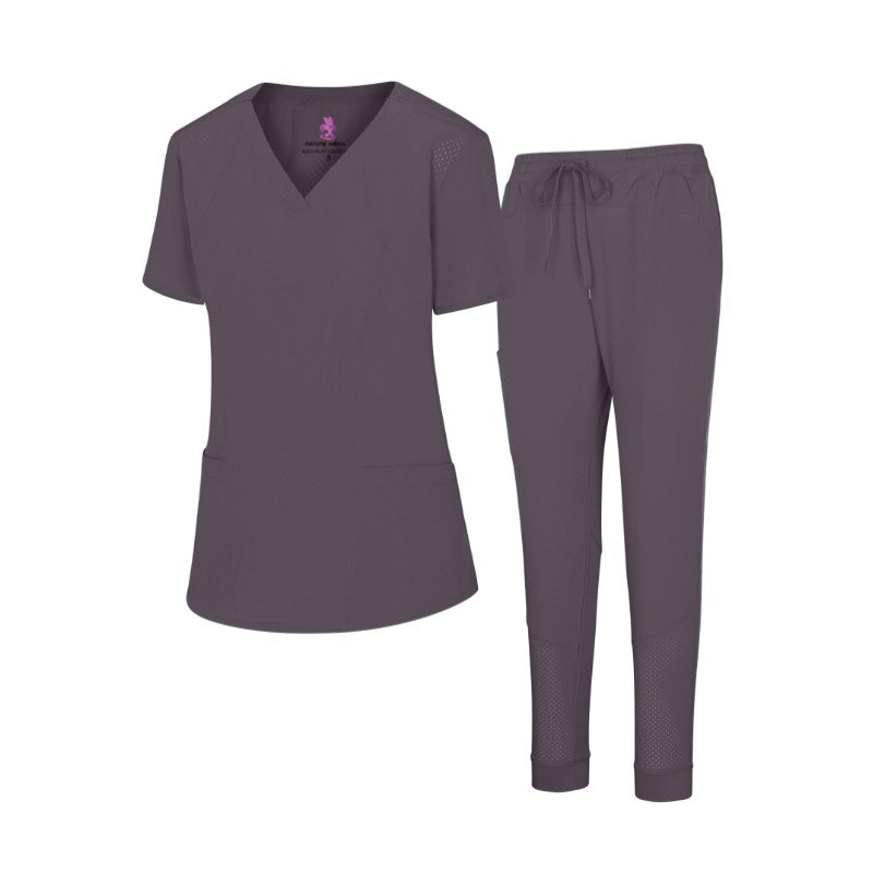 Charcoal Natural Uniform Top