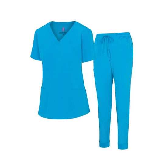 Water Blue Natural Uniforms Top